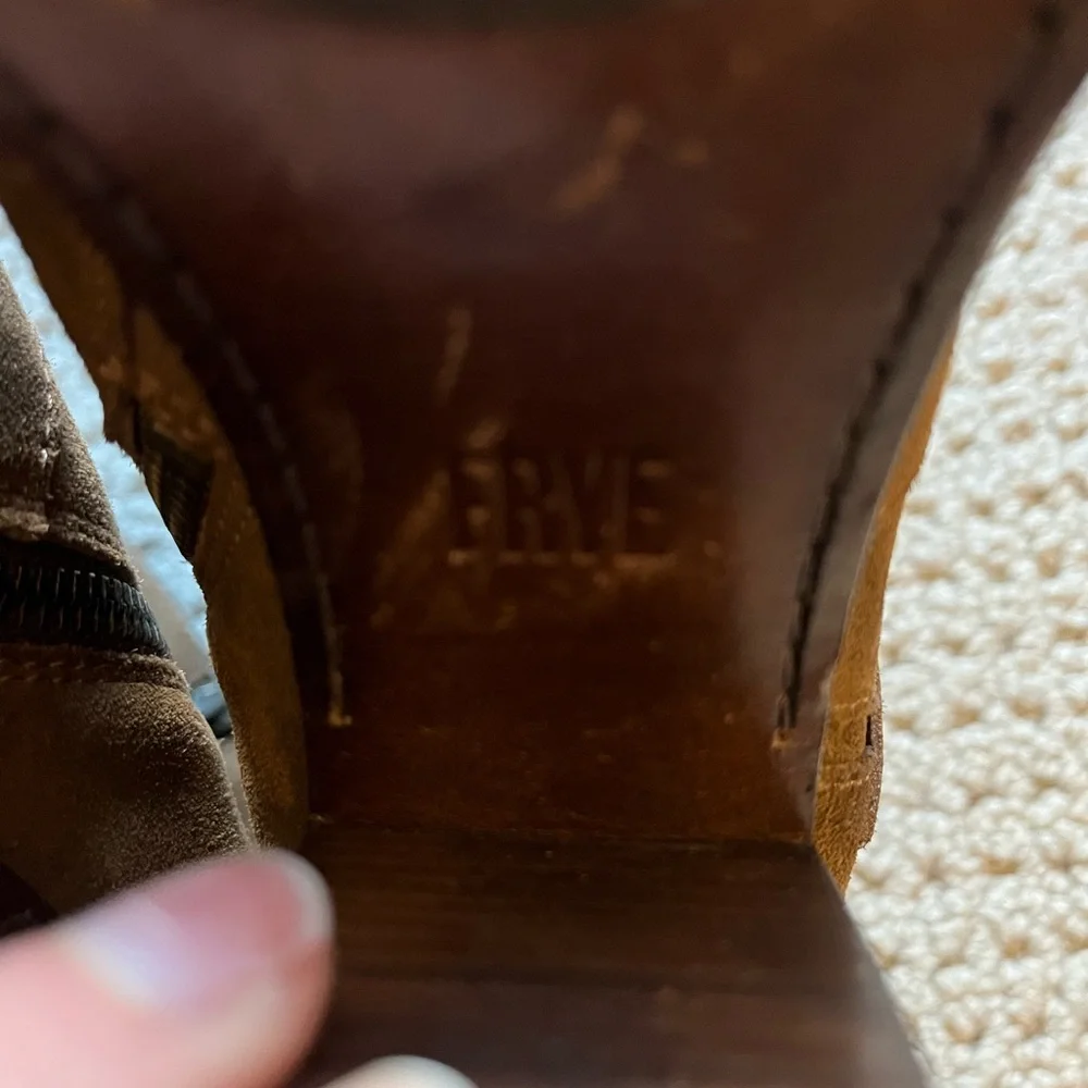 Frye Tan Suede Ankle Boots with Tassel - Picture 5 of 5